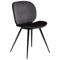100800230 krēsls Cloud melns velvets/melnas kājas Dan-Form