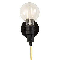 79382 sienas lampa Studio melna/dzeltens vads 40W E27 Endon