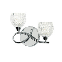 BOYER-2WBCH-L sienas lampa Boyer hroms/stikls 2 x 33W G9 Endon