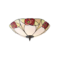 64182 plafons Ingram Tiffany stikls 2x60W E27 Interiors 1900