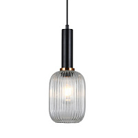 PND-5588-1M-BK+CL Griestu lampa Antiola melna/caursp.stikls 1x40W E27 Italux