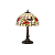 63998 galda lampa Butterfly Tiffany stikls 1x40W E14 Interiors 1900