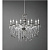 LP.DAMASCO/8-FUME DAMASCO lustra krist/zila 8x40W E14 D820mm minH600mm Ondaluce