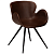100300326 krēsls Gaia tumši brūna eko āda/melnas kājas Dan-Form