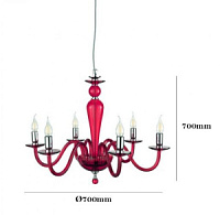 LP.PAGAN/6-BGN  Lustra zelta cristala PAGANINI D70 6x40W E14 Ondaluce