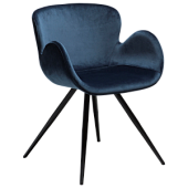 100200150 krēsls Gaia zils velvets/melnas kājas Dan-Form