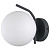 WL-3300-1-BK Carimi sienas lampa melns/balts stikls 1x5W G9 Italux
