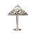 64260 galda lampa Metropolitan Tiffany stikls 2x60W E27 Interiors 1900