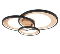 673810332 Griestu lampa  Granada  melna/zelta 36W 4300lm 3000K  TRIO