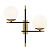 MOD048WL-02G sienas lampa Nostalgia mat.zelts 2x40W E14 Maytoni