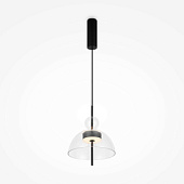 MOD185PL-L6B3K1 griestu gaism. Bangkok melns/stikls LED 12W 3000K 1200lm D25cm maxH349.5cm Maytoni