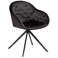 100320303 krēsls Cray melns velvets/melnas kājas Dan-Form