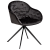 100320303 krēsls Cray melns velvets/melnas kājas Dan-Form