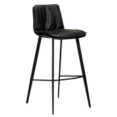 200650110 bāra krēsls Fierce melna eko āda/melnas kājas H:103cm Dan-Form