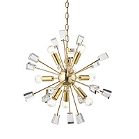 90293 griestu lampa Miro misiņs/kristāls 9 x 40W E14 Endon