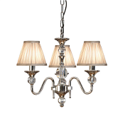 63579 lustra Polina ņikelis/bēši kupoli 3x40W E14 INTERIORS1900