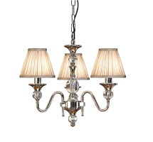 63579 lustra Polina ņikelis/bēši kupoli 3x40W E14 INTERIORS1900