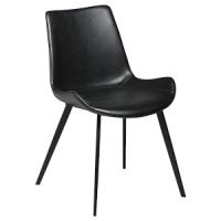 100690611 krēsls Hype melna eko āda/melnas kājas Dan-Form