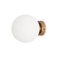 MOD321WL-01G2 sienas lampa Basic Form zelta/balts kupols 1x40W E14 Maytoni