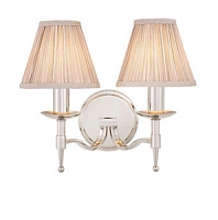 63656 Stanford Sienas lampa pulēts niķelis 2x40W E14 INTERIORS 1900