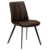 100650130 krēsls Fierce tumši brūna eko āda/melnas kājas Dan-Form