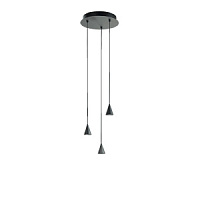 SO.LEX/3.NERO Griestu gaismeklis melns 15W LED 1500lm 3000K D25cm Ondaluce