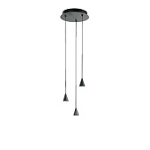 SO.LEX/3.NERO Griestu gaismeklis melns 15W LED 1500lm 3000K D25cm Ondaluce