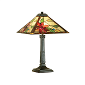 64230 galda lampa Lelani Tiffany stikls 2x60W E27 Interiors 1900