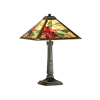 64230 galda lampa Lelani Tiffany stikls 2x60W E27 Interiors 1900