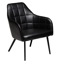 700801580 krēsls Embrace melna eko āda Dan-Form