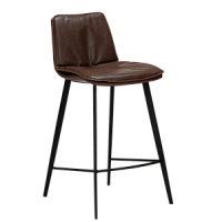 300650130 bāra krēsls Fierce tumši brūna eko āda/melnas kājas H:93cm Dan-Form