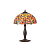 64209 galda lampa Josette Tiffany stikls 1x60W E27 Interiors 1900