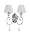 AP.CAPRI/2 Sienas lampa Capri hroms/balts 2x40W E14 ONDALUCE