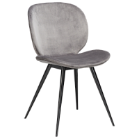 100800255 krēsls Cloud pelēks velvets/melnas kājas Dan-Form