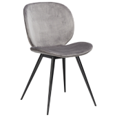 100800255 krēsls Cloud pelēks velvets/melnas kājas Dan-Form