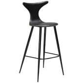 200458620 bāra krēsls Dolphin melna eko āda/melnas kājas H:107cm Dan-Form