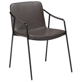 100310302 krēsls Boto pelēka eko āda/melnas kājas Dan-Form