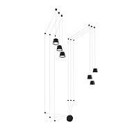 8223602 Amadeo griestu gaismeklis melns LED 36W 2180Lm 3000K IP20 NOVA LUCE