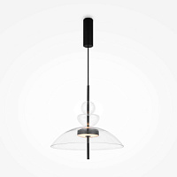 MOD185PL-L6B3K3 griestu gaism. Bangkok melns LED 12W 3000K 1200lmD400mm maxH3580mm Maytoni