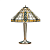 64241 galda lampa Lloyd Tiffany stikls 2x60W E27 Interiors 1900