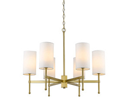 P06970BR-WH DENVER griestu gaismeklis bronza 6xE14 40W D70cm H58.5cm Cosmo Light