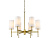 P06970BR-WH DENVER griestu gaismeklis bronza 6xE14 40W D70cm H58.5cm Cosmo Light