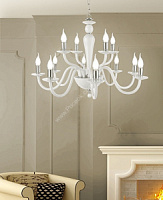 LP.PAGAN/12-BCO Lustra balta cristala PAGANINI D840mm H800mm 12x40W E14 Ondaluce