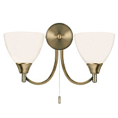 1805-2AN sienas lampa Alton misiņš/stikls 2 x 60W E14 Endon