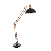90529 stāvlampa Marshall bronza/melns kupols 60W E27 Endon
