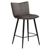 300675110 bāra krēsls Join pelēks velvets/melnas kājas H:93cm Dan-Form