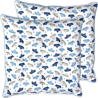 SKJ 861400 krēsla paliknis Little Paper Boats zilts/balts IHR