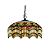 64375 galda lampa Vesta Tiffany stikls 3x60W E27 Interiors 1900