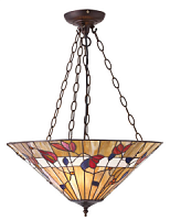 63949 griestu lampa Bernwood Tiffany stikls 3x60W E27 Interiors 1900