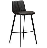 200650120 bāra krēsls Fierce pelēka eko āda/melnas kājas H:103cm Dan-Form